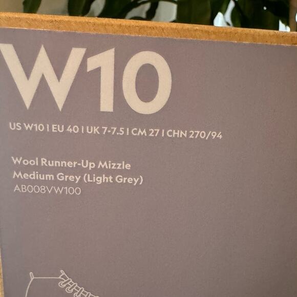 Allbirds Wool Runner Up Mizzle Medium Light Grey Women Size 10 - Picture 9 of 10